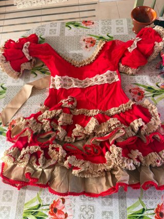 Traje de gitana hecho a mano