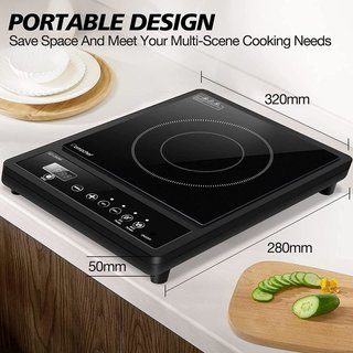 Placa Inducción 1 Fuego · 2000W · Nuevo a estrenar