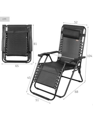Set de 2 Sillas Plegables Multiposición