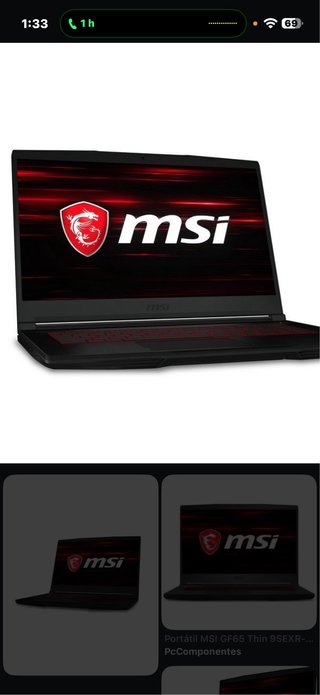 Portátil MSI GF65 Thin