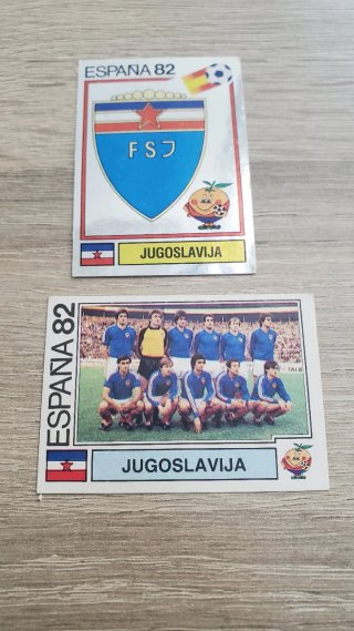2 Cromos Panini España 82 - Yugoslavia