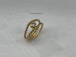 anillo oro 18k con piedra