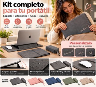 Kit Soporte Portátil con Funda y Estuche