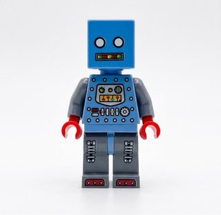 Minifigura LEGO compatibile Robot Blu