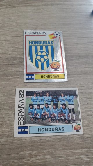 2 Cromos Panini España 82 - Honduras