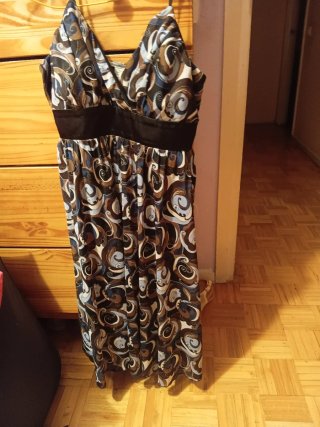 Vestido Estampado con Detalle en Cintura