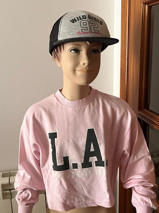 Conjunto Sudadera Rosa y Gorra
