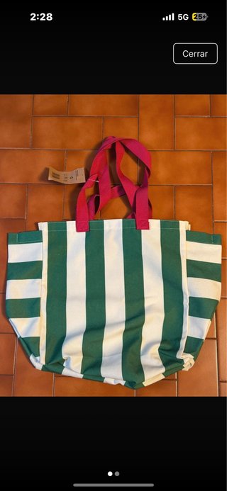 Bolsa de playa de rayas