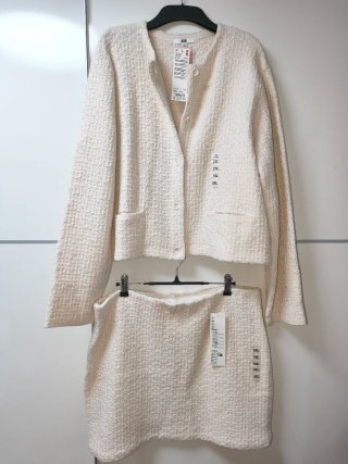 Conjunto de punto Uniqlo color crema XXL
