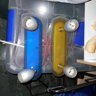 Set de 2 Apliques Vintage Azul y Amarillo