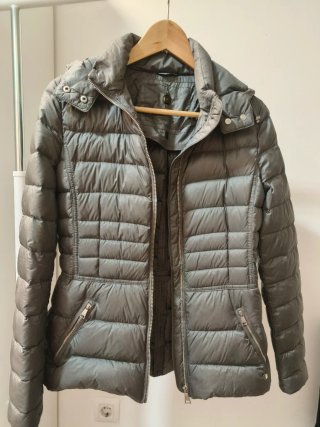 Chaqueta Plumas Massimo Dutti Gris metalizado