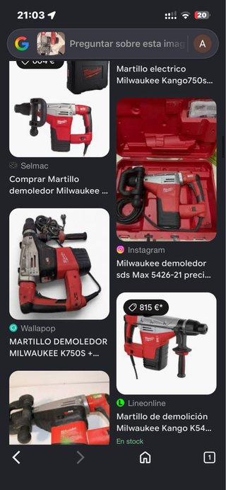 Martillo Demoledor Milwaukee Kango