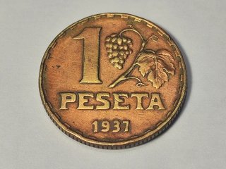 Moneda de 1 Peseta de 1937