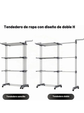 Tendedero Vertical Plegable con Ruedas