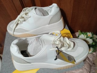 🇮🇹Scarpe sportive Kəh-Noo bianche/grigio argento