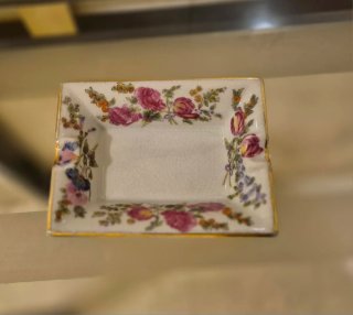 Cenicero o Bandeja de Porcelana Floral