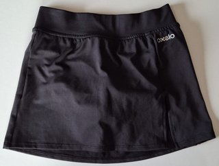 Falda deportiva negra Oxelo Decathlon talla 8