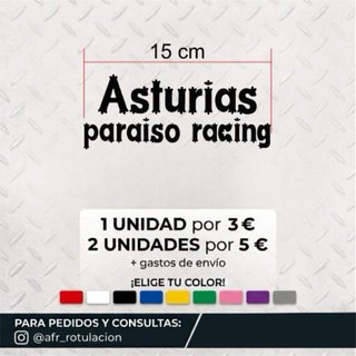 Pegatina Asturias Paraíso Racing 15 cm