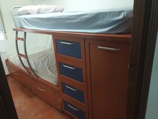 Cama Nido con Armario y Cajonera