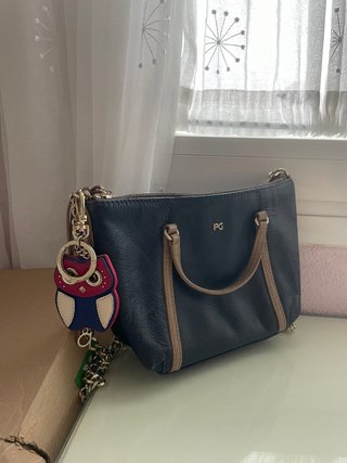 Bolso Purificación García Azul y Beige