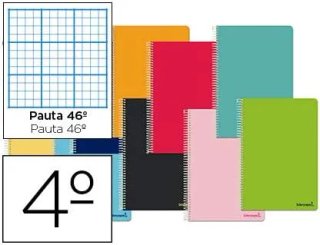 Liderpapel Cuaderno espiral A5 liderpapel Pack 4