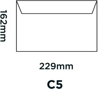 50 Sobres  con solapa autoadhesiva, 120 g/m², colo