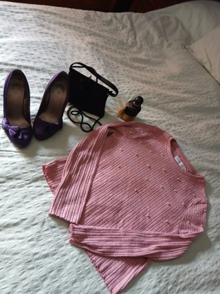 Conjunto Fiesta: Jersey, Bolso y Tacones