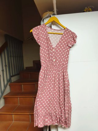 Vestido Estampado de Lunares