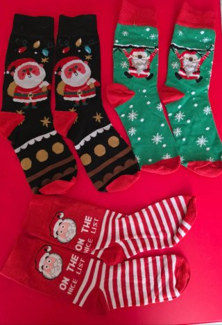 Set de 3 pares de calcetines navideños