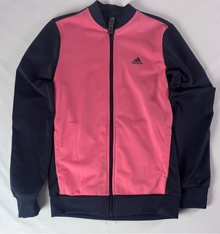 Chaqueta de chándal Adidas negra y rosa