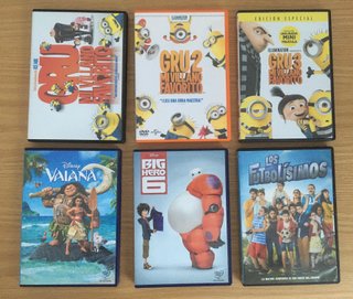 Lote 6 Películas DVD Infantiles