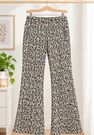 Pantalón de Piernas Anchas Estampado