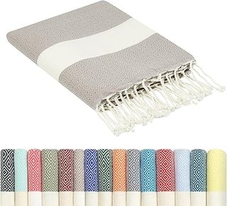 furora Holiday Toalla Playa Grande, Algodon 100 x 200 cm - Compacto, Ligero, Suave | Fouta Beach Tow