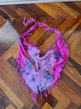 Pañuelo Estampado Rosa