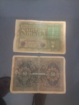 Billete Antiguo Alemán 50 Marcos