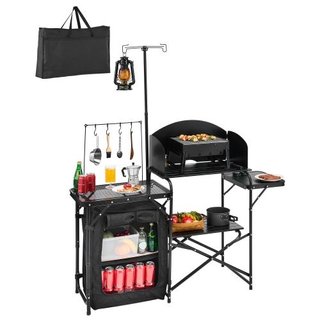 Camping Kitchen Table, Outdoor Camp Cooking Table,
