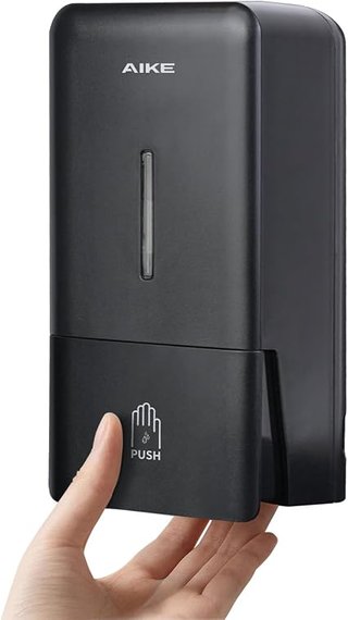 AIKE AK1006 Dispensador De Jabón Pared, 800 ml Dispensador de Jabón Manual de Plástico, Dispensador