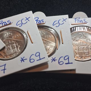 25 Pesetas 1957 Estrella 69