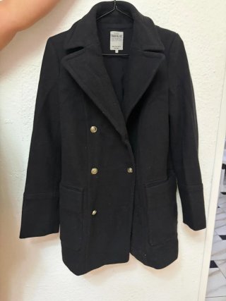 Abrigo Negro Zara