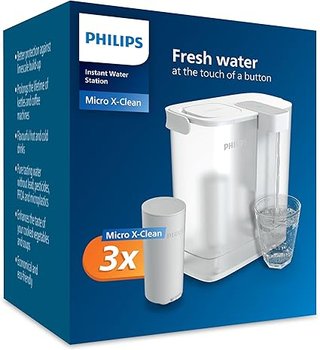 Filtro de agua instantáneo Philips Water, 3 cartuchos de filtro de repuesto Filtración Avanzada, 3 l