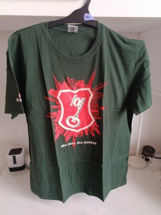 T-shirt Uomo Verde con Stampa