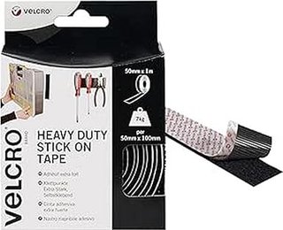 VELCRO VEL-EC60241, Cinta adhesiva extra fuerte, 50mm x 1m, Negro
