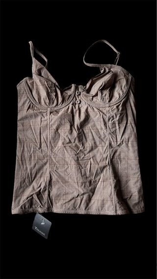 Corset Touche cuadros marrón M nuevo con etiqueta