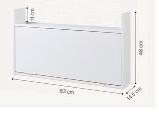 Escritorio de pared plegable blanco
