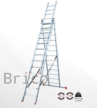 Escalera Aluminio 3x13 - 3,5+3,5+3,5 M - 66x25mm