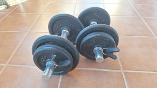 Coppia di manubri regolabili 16kg