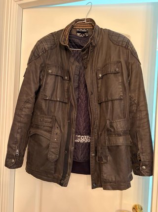 Chaqueta de moto Oxford estilo Barbour