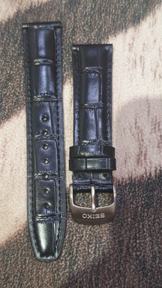 Correa de Piel Seiko 20mm Negra