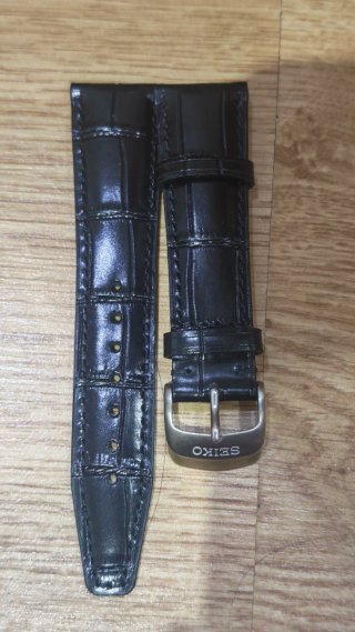 Correa de Piel Seiko 22mm Negra