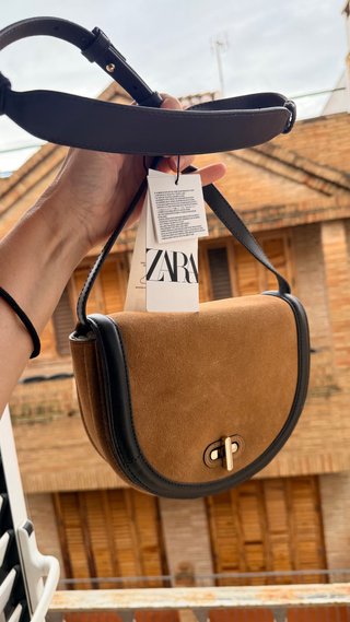 Bolso Zara de Piel Marrón